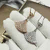 Mode Luxus Blarry Designer Halskette kleiner Rock Full Diamond Halskette für Frauen High -Version -Lüfterform mit Logo und Geschenkbox
