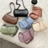 Bag Trend Women's Shoulder PU Leather Milk Tea Color Underarm 2024 Fashion Elegant Sling Handbag Zipper Small Square