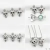 Lockets 10Pcs Dl Sier Cute Mini Bear Pearl Cage Jewelry Making Pendant For Scented Per Essential Oil Diffuser Necklace Drop Delivery Dh9Cg