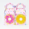 Brocada de presente 3pcs Candy Candy Box Donuts Kids Birthday Favor Favor