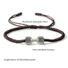 Brins Bracelet à tisser à corde rouge tendance pour hommes Braceletsbangles de la mode