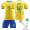 Soccer Men's Tracksuits 2223 Brésil Shirt No. 10 Neymar 20 Venezuel 9 Charlison 18 Festus Set Jersey