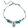 Brins nouvelles perles de coquille de cheville étoile de mer pour femmes Bracelet de jambe de cheville plage à la main Bohemian Foot Chain Boho Jewelry Sandals Gift