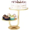 Bakeware Tools Metal Dessert Display Stands Fruit Candy Plate Decor Serving Tray For Artistic 2 Tier