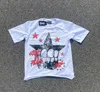 American Retro Street Alfabe Baskılı Yuvarlak Boyun Söğretsiz Tshirt Erkek Y2K Harajuku Moda Gotik Gevşek Gömlek 240422