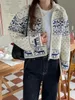 Signorie Jacquard Pattern Christmas New Year Autumn and Winter Deer Deer Flake Desinger Magile Cardigan