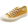 Chaussures décontractées Maggie's Walker Women Fashion Canvas Unisexe Candy Colord Plateforme à lacets Spring Size 35-44