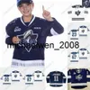 Kob Weng Chl Rimouski Oceanic 11 Alexis Lafreniere 23 Frederik Gauthier 67 Michael Frolik 87 Sidney Crosby Maglie hockey personalizzata Blu Navy Blue