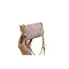 Shoulder Bag Counter 80% Factory Explosive Hot Sales Litchi Patterned Calf Leather Chain Diagonal Shoulder with Rose Pink Color Mini Phone Underarm Genuine Bag