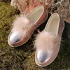 Casual Shoes Fluffy Bling Flats Loafers Women Sneakers Spring Walking Sport 2024 Designer Running Travel Mujer Zapatos