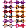 Dog Apparel Halloween Bowties Accessories Ghost Pumpkin Pet Bowtie Ties Puppy Collar Holiday Supplies