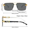 Outdoor Brille Vintage Randless Sonnenbrille für Männer 2024 UV400 Quadratschneidelben rahmenlose Sonnenbrillen Frauen