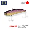 Accesorios D1 3pcs Mejores señuelos de pesca VIB Cebo duro Artificial Mudo Invierno Invierno pesca en hielo Cebado de vibración para lubina dt6004