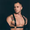 Cinture nuove cinghiali regolabili per corpi di bondage cinghia degli uomini fetish petto sesso cablatura in pelle finta cintura rave abiti gay per sesso per adulti