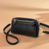 Sacs de soirée Fashion Couleur pure PU Couber Crossbody for Women Mini Phone Pourses de luxe Designer Dames Black Messenger Sac