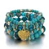 Strands Nowy 4 -punkt/zestaw Bohemian Love Wiselant Crystal Bransoletka z koralikami retro etniczna personalna biżuteria bransoletki dla kobiet