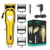 Trimmer VGR trådlös laddningsbar hårtrimmer för män Metal Hårklippmaskin Professionell hårklippare Skägg Trimmer Barber Kit