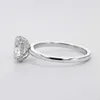 14K witgouden mode sieraden ringen synthetisch 2 ovaal gesneden d kleur diamant trouwringen
