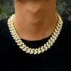 Anant Presents Charm 14mm 925 Sterling Silver Necklace For Men Custom Yellow Gold Plated Cuban Link Chain Halsband Tennis Shop
