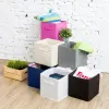 Korgar Nonwoven Folding Fabric Storage Box Cube Bin for Children Toys Sundries Organizer förvaringsfack med handtag förvaringskorg