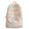 Sacs d'école Gradient Ripped Backpack for Girls Large Book Bookbag Bookbag Casual Travel Daypacks OPLOTOP COLLEGE