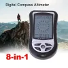 Accessoires 8 en 1 Navigation portable Compasse Altimètre Thermomètre baromètre extérieur Randonnée Camping Fishing Compass