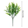 Decorative Flowers Simulation Artificial Plants Greenery Home Garden Wall Pography Props Plastics Vase Decorations