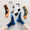 Herrensocken 1 Paar Mann Mode Herbst Winter Sohle Schleife Schweiß Sportarten resistent verstärkte Anti -Slip -Nicht -Kompression Sox