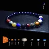 Strands Noter Oito planetas Bracelete Men 6mm 8mm 8 mm de rocha vulcânica Braset Lapis Lazuli Brasiltete Branchote Bra -Pulsera