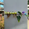 装飾的な花クリエイティブシミュレーションパラキートオウムランドスケープ飾りミニチュアアニマルモデル芝生の置物人工鳥の植物