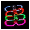 Andere bruiloftsfunderen Party LED -bril Glow in the Dark Halloween Christmas Carnival Birthday Props Accessoire Neon Flashing Toys Dro Dhdnk