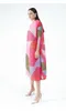 Plus-Size-Kleider P0095 Herbst Damenkleid Kleid lose bedruckte Falten mittlerer Taille Schnürung A-Line-Rock Pendelstil Drop Lieferbekleidung Otjxt
