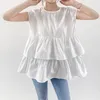 Blouses pour femmes Matakawa Ruffles ShirtsBlouses Femmes Tops Solide sans manches Japonais Blusas Mujer Elegant Vintage Sweet Camisas