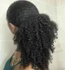 Cliptyles de queue de cheval facile dans la coiffure des cheveux humains 1B Pneaky Curly Trawstring Pony Tail Afro Puffs Virgin Curly Pony T4478699