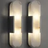 Elegante 197W Natural Alabaster Wall Lichtarmaturen voor badkamer, slaapkamer, woonkamer - messing bedmuurlampje perfect voor gang en trapverlichting