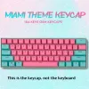 Tillbehör Miami Theme PBT KeyCap Backbellit RGB Gaming Mechanical Keyboard 61 87 104 Key Double Shot OEM Profile Custom Mixed Color Key Caps