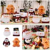 Storage Bottles 4 Pcs Christmas Tin Box Candy Jar Decor Sweet Container Containers Cookie Lid Supplies