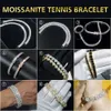 8mm 8 "VVS Moissanite Diamond Tennis Armband Strong Bling Gold Plated Link Chain Sier Fancy Jewelry