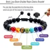 Strands Lucky 7 Chakras Gemstone Crystal Malte Eye Bracciale Mano di braccialetti fatima per donne uomini quarzo perline di bracciali etnici