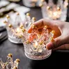 Candlers Crown Glass Doalight Solder Votive for Wedding Party and Home Decor Bijoux Anneaux