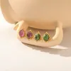 Kolczyki stadnorskie Allme francuski purpurowy zielony kamień naturalny Jade 14K Gold Stated Titanium Stalowe kolczyki dla kobiet Brincos 2024