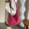 Bolsas de ombro coreano inspace algodão bolsa de algodão nuvem bubbleunderarm handbag de grande capacidade crossbody sólida