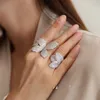 INS Top Sell Gioielli da sposa set di gioielli eleganti di lusso 925 Sterling Silver Pave Bianco Sapphire CZ Diamond Gem.