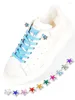 Parti di scarpe senza cravatta stella stella diamante colorata di fibbia in metallo rino in metallo lacci elastici elastico per la shoelace per bambini sport per adulti