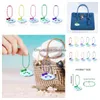 Charms 10st Cartoon Clouds Keychain Colorf Ball Bead Keychains Passar Bag Key Dolls Etikett Handtagg för unisex drop Delivery Otpkf