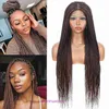 36 Volle kant Knowless Box Blaided Wig Fiber Headpiece