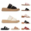 Fashion OG Chloe Designer Sandals Women chloeslide Woody Mules Slides Embroidered Denim Linen Slippers High Heels【code ：L】Espadrille Wedge Sliders