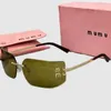 디자이너 선글라스 선글라스 선글라스 남성 안경 여성 Mui 활주로 프레임리스 Lunette de Soleil Homme UV 400 Beach Wholesale Summer Sun Glasses HG152 H4