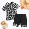 Swim Wear New Print Separate Swimsuits Tankini Set Female Swimwear Sports Beach Wear Two-Piece Bathing Suits Pool Women Swimming Suit 2024 240423