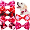 Accessoires 100 stcs Valentijnshondenaccessoires Pet Bowtie Love Style Dog Hair Bows Necensions Girl Small Large Dog Bandanas Dog Accessoires